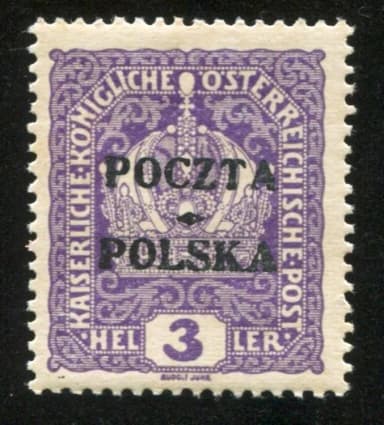 3 Heller Austrian Stamp Overprinted