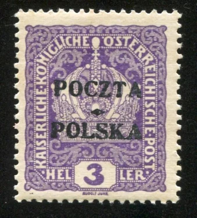 3 Heller Austrian Stamp Overprinted