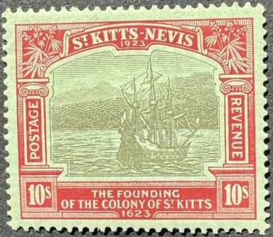 Nevis - Founding of the Colony 10s Stamp